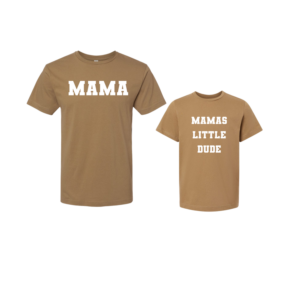 Mama+ Mama's Little Dude Bundle(Mama + Toddler Son T-shirt set 2 shirts)