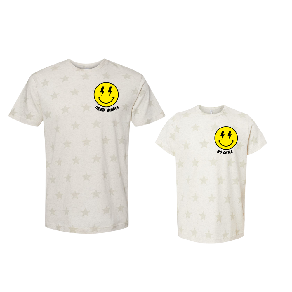 Tired Mama + No Chill (Youth son) (Star T-shirt Bundle 2 Shirts)